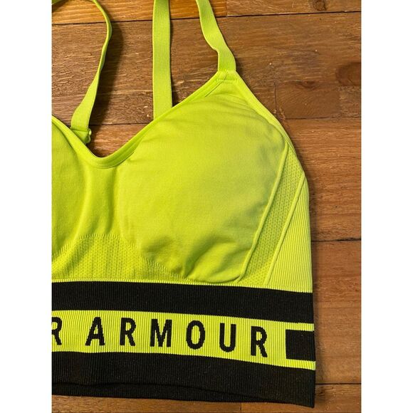 Under Armour Small neon green black sports bra medium compression - Picture 2 of 6